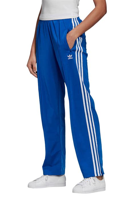 adidas blauw met rode streep traininfsbroek dames|Adidas damesbroeken.